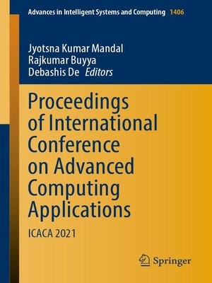 cover image of Proceedings of International Conference on Advanced Computing Applications